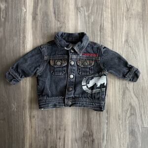 Vintage Y2K Ecko Unlimited Denim Jacket Size 9M Kids Boys Washed Black